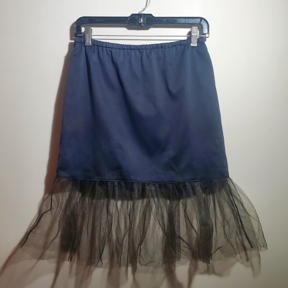 Black Tulle Skirt Retro Half-Slip, Tutu, Skirt Extender, Woman's Size 2 - Picture 1 of 7